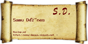 Samu Dénes névjegykártya