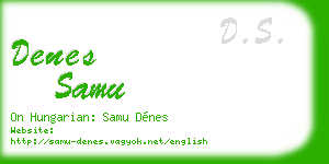 denes samu business card
